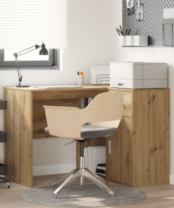 Scrivania Angolare In Rovere Artigianale 102x88x75 Cm In Legno Ingegnerizzato