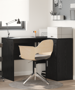 Scrivania Angolare Rovere Nero 102x88x75 Cm Legno Ingegnerizzato