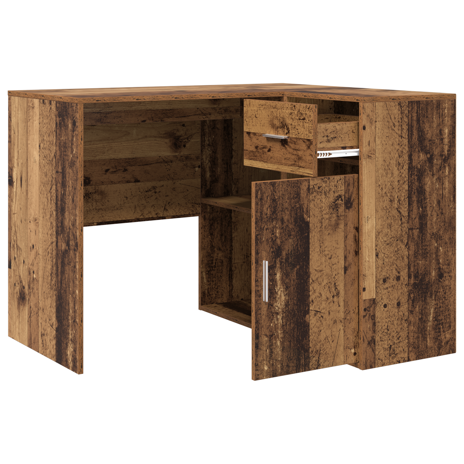 Scrivania Ad Angolo Con Cassetto Legno Vecchio 102 X 50 X 75 cm - Image 6