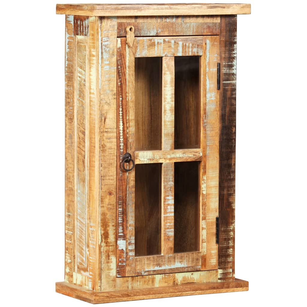 Armadietto A Muro In Legno Massello Di Recupero 44x21x72 cm