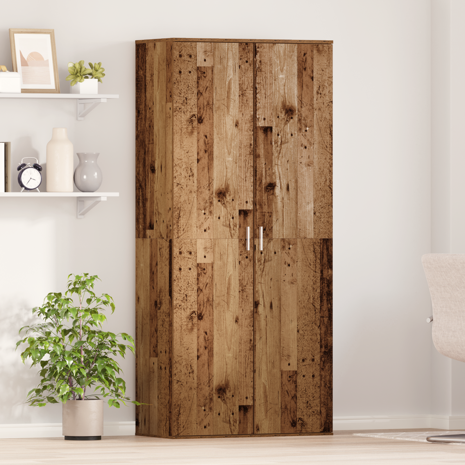 Credenza Legno Vecchio 80 X 39 X 178 Cm Legno Multistrato