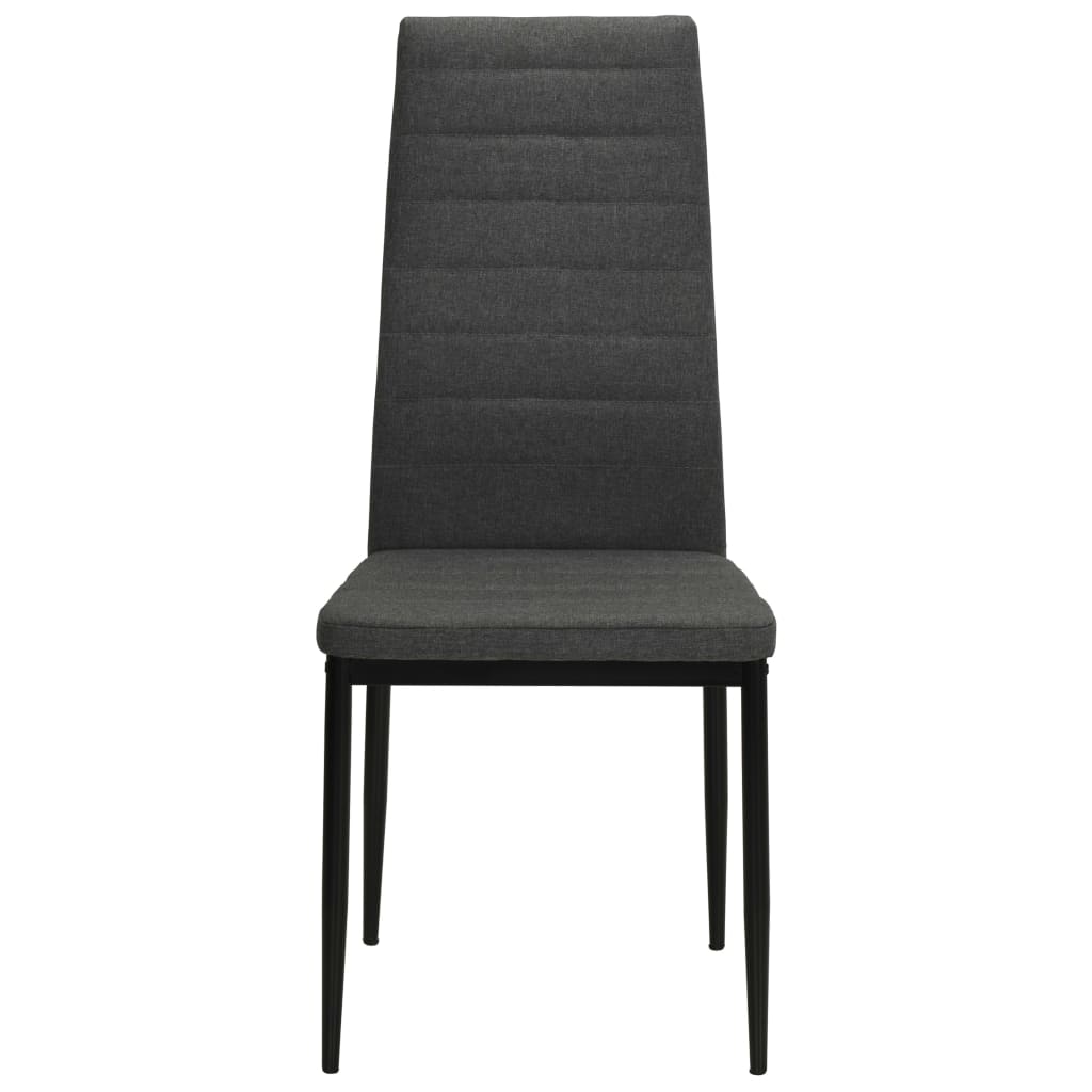 Sedie Da Pranzo 6 Pz Grigio Scuro In Tessuto - Image 3