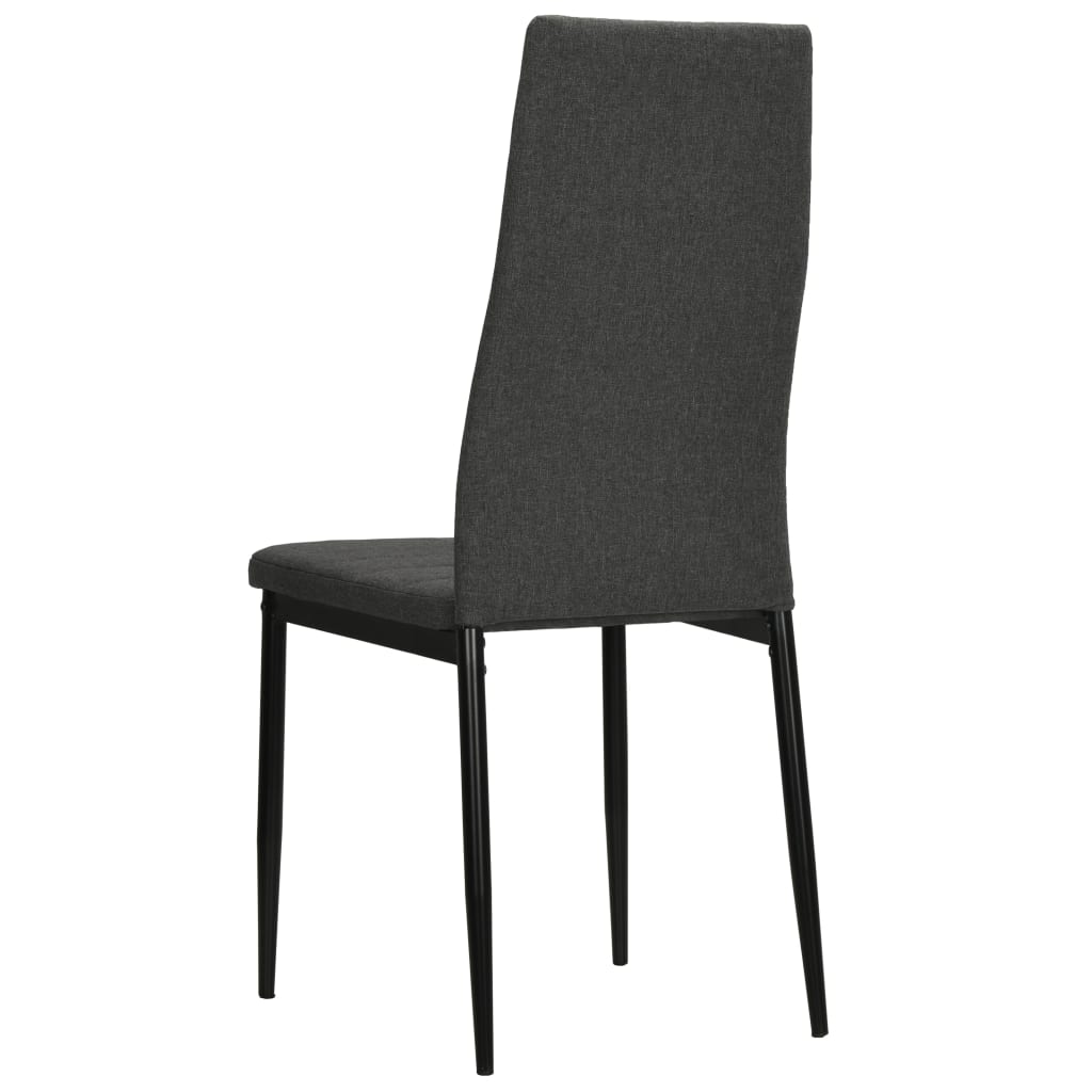 Sedie Da Pranzo 6 Pz Grigio Scuro In Tessuto - Image 5