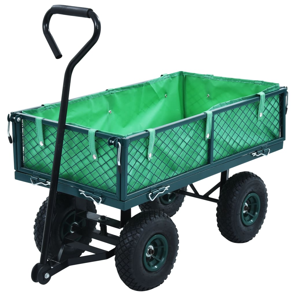 Carrello A Mano Da Giardino Verde 250 kg