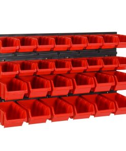 Set Da Officina 30 Pz Rosso E Nero 77x39 Cm In Polipropilene