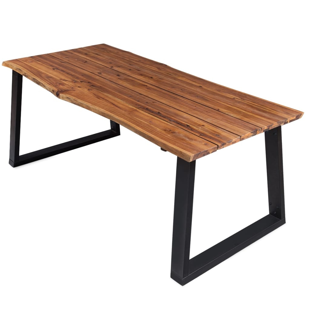 Tavolo Da Pranzo 170x90x75 Cm In Legno Massello Acacia