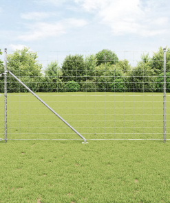 Set Di Pali Del Recinto Argento Acciaio Zincato