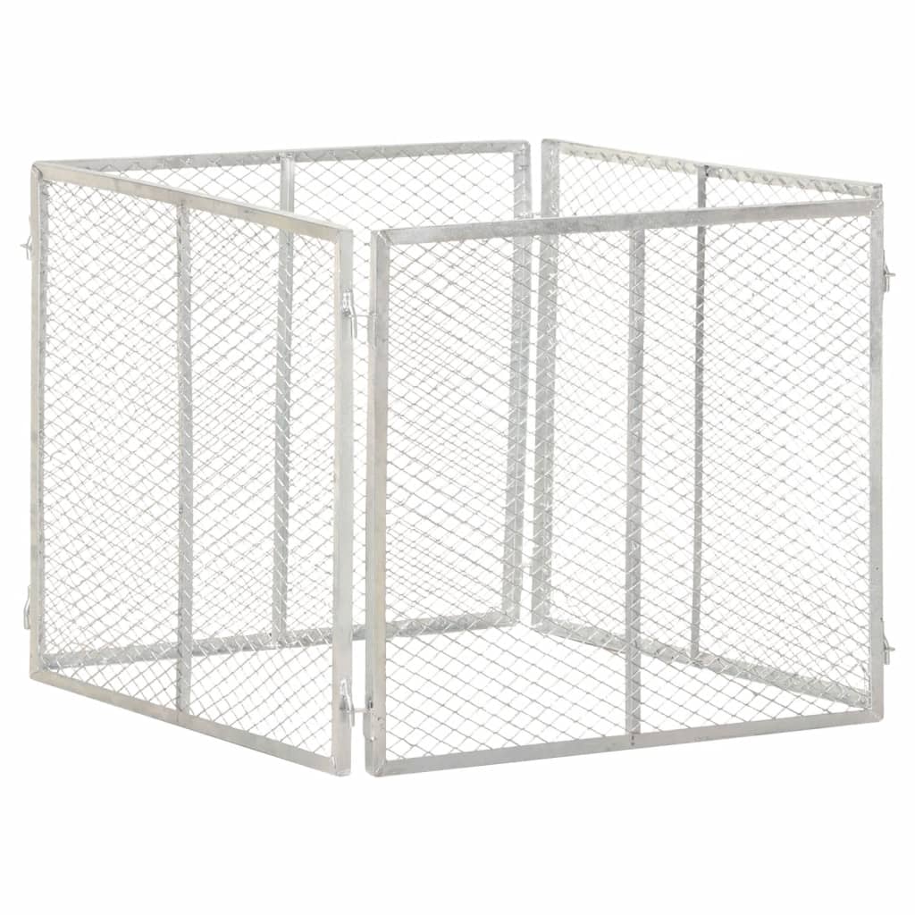 Compostiera Da Giardino 85x85x70 Cm In Ferro Zincato