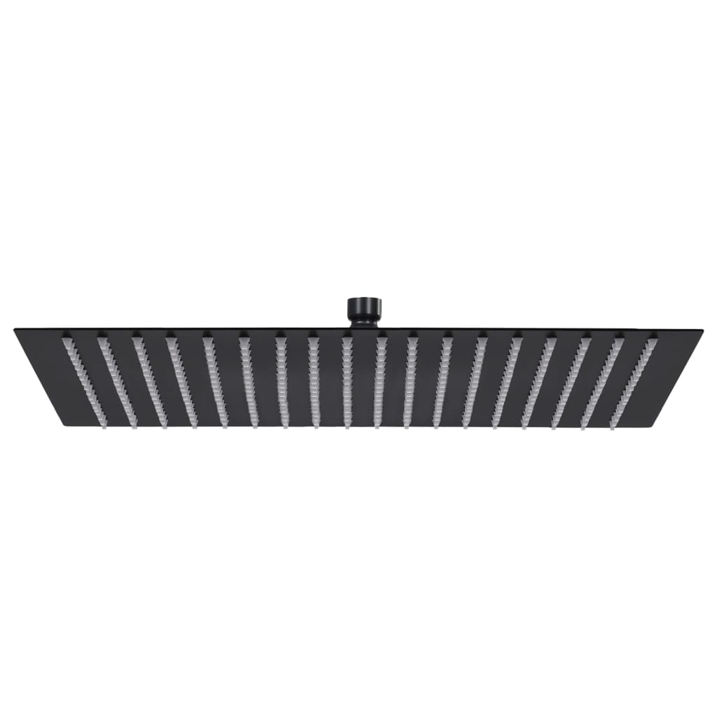 Testa Doccia A Pioggia In Acciaio Inox 50x50 Cm Quadrata Nera