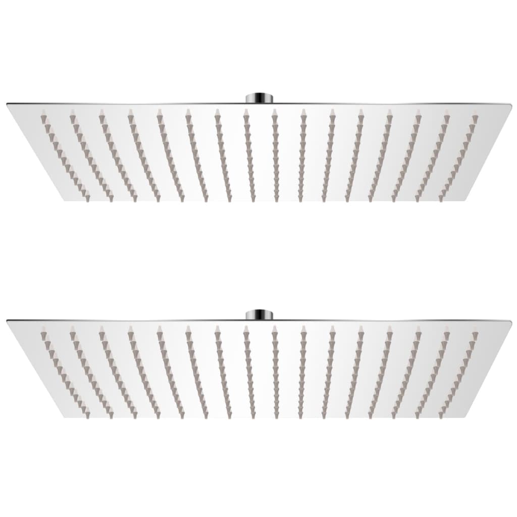 Soffione Per Doccia A Pioggia 2pz Acciaio Inossidabile 30x40cm