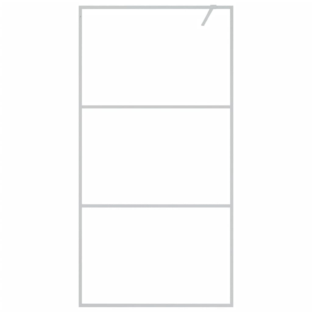 Parete Doccia Walk In Argento 100x195 Cm Vetro Trasparente Esg - Image 3