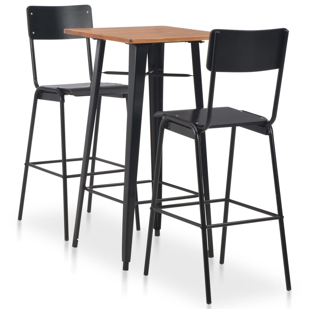 Set Da Bar 3 Pz In Acciaio Nero