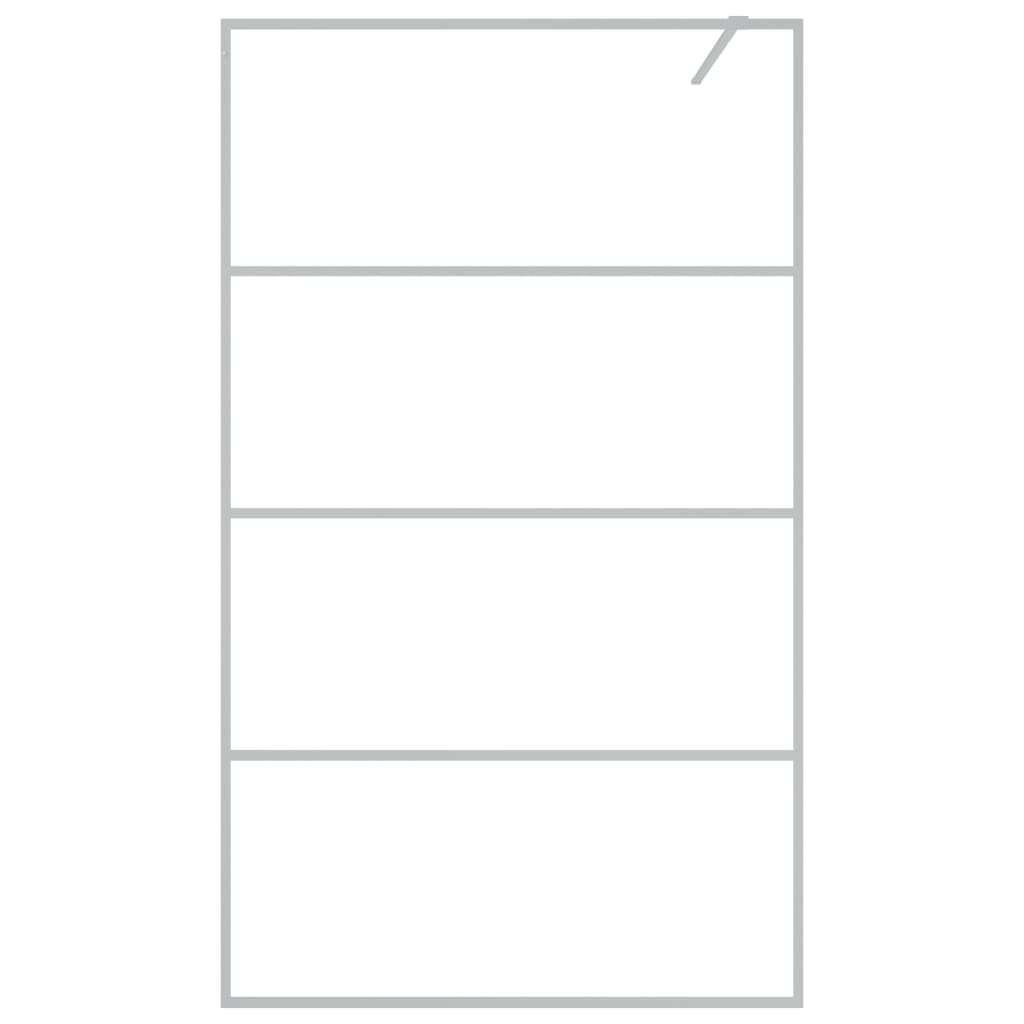 Parete Doccia Walk In Argento 115x195 Cm Vetro Trasparente Esg - Image 3