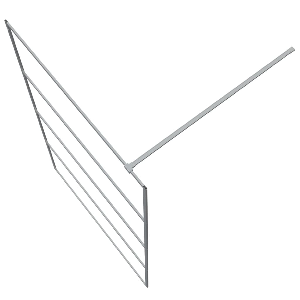 Parete Doccia Walk In Argento 115x195 Cm Vetro Trasparente Esg - Image 5