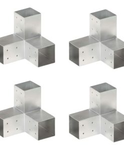 Connettori Per Pali A Forma Di Y 4 Pz Metallo Zincato 81x81 mm
