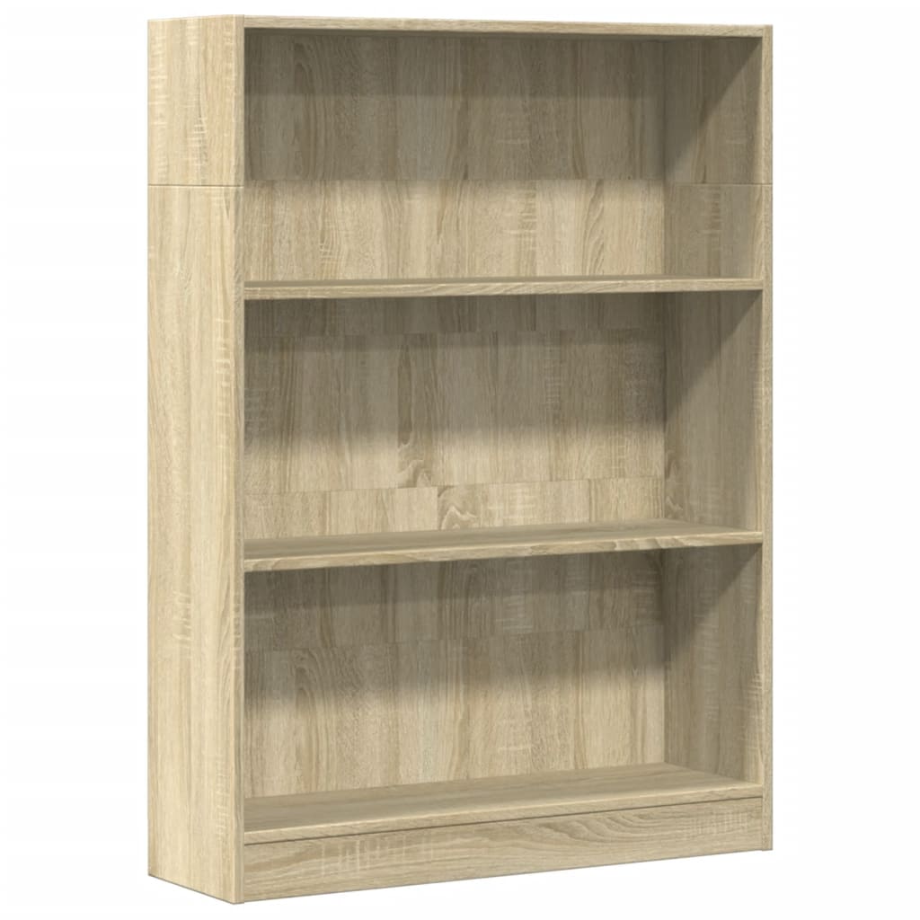 Libreria Rovere Sonoma 80x24x109 Cm In Legno Multistrato - Image 2