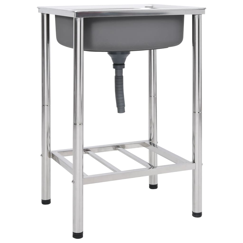 Lavello Da Campeggio Con Vasca Singola In Acciaio Inox