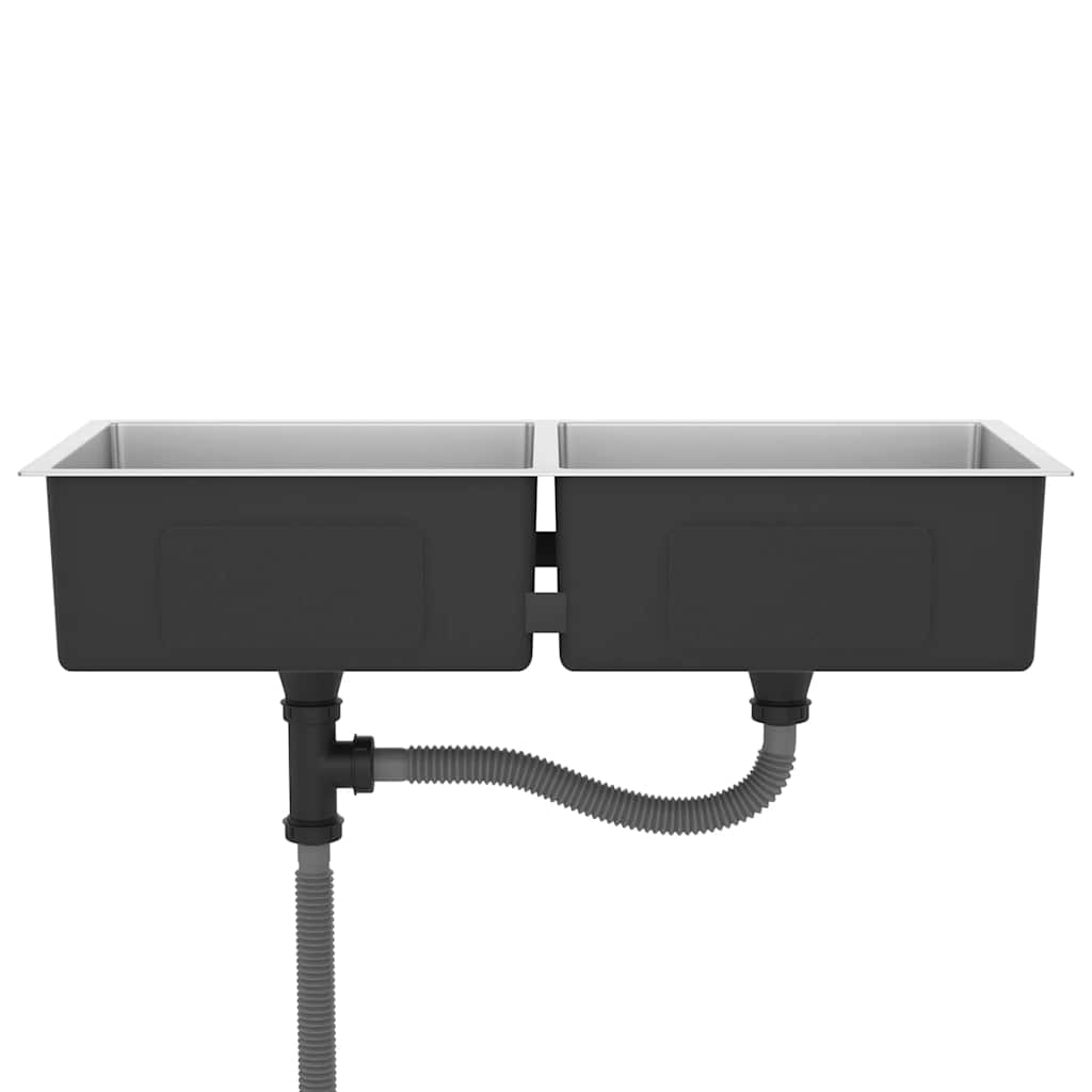 Lavello Da Cucina Lavorato A Mano In Acciaio Inox - Image 5