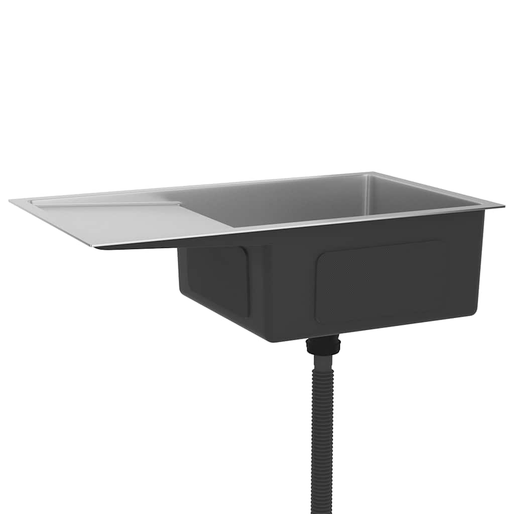 Lavello Da Cucina Lavorato A Mano In Acciaio Inox - Image 4