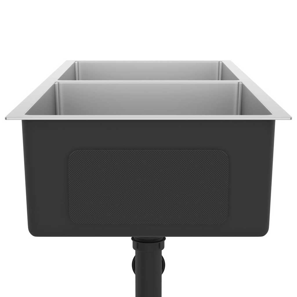 Lavello Da Cucina Lavorato A Mano In Acciaio Inox - Image 6