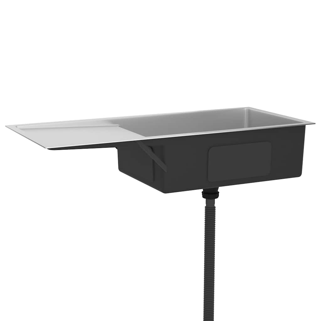 Lavello Da Cucina Lavorato A Mano In Acciaio Inox - Image 4