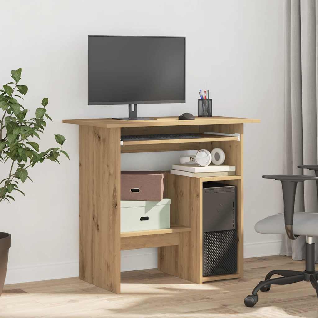Scrivania Rovere Artigianale 80x45x74 Cm In Legno Multistrato - Image 3