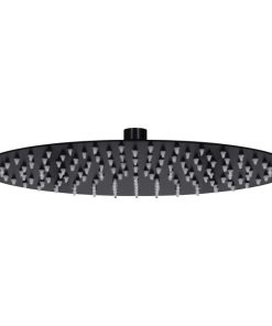 Testa Doccia A Pioggia In Acciaio Inox 30 Cm Rotonda Nera