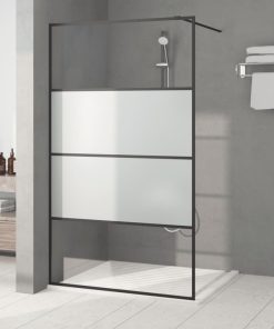 Parete Doccia Walk In 115x195 Cm Vetro Semi Smerigliato Esg