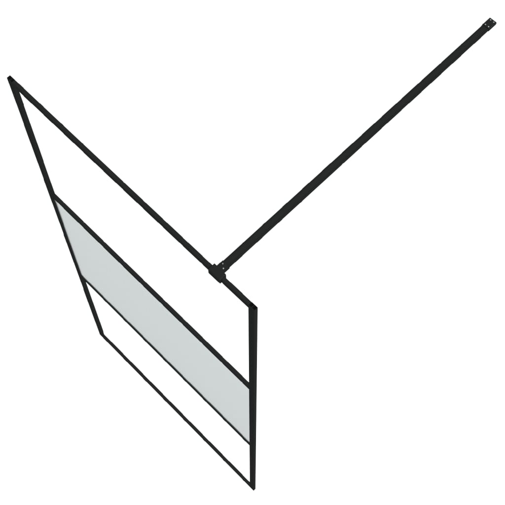 Parete Doccia Walk In 90x195 Cm Vetro Semi Smerigliato Esg - Image 5