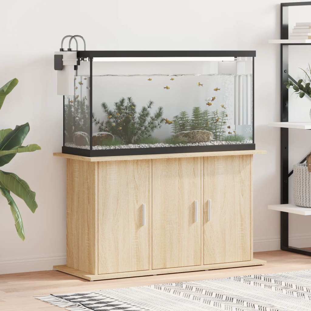 vidaXL Soporte de acuario madera ingeniería roble Sonoma 101x41x58 cm