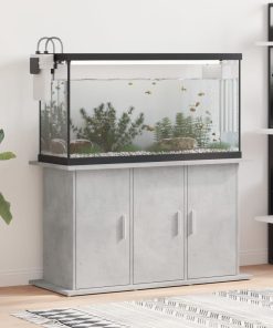 vidaXL Soporte de acuario madera ingeniería gris hormigón 101x41x58 cm