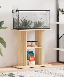 vidaXL Soporte para acuario madera ingeniería roble Sonoma 60x30x60 cm