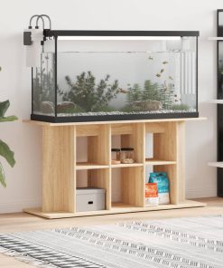 vidaXL Soporte para acuario madera ingeniería roble Sonoma 120x40x60cm