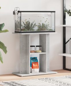 vidaXL Soporte para acuario madera ingeniería gris hormigón 60x30x60cm