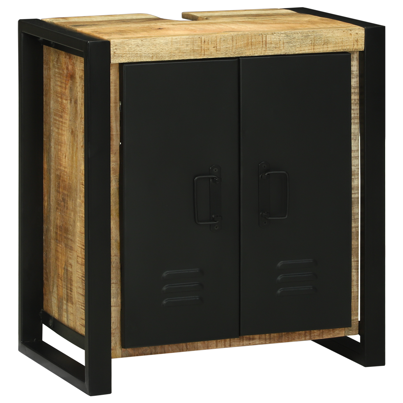 vidaXL Waschbecken Schrank 55x35x60 cm Massivholz Raues Mango