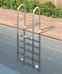 vidaXL Pool-Leiter 54x38x211 cm Edelstahl 304