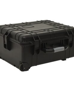 vidaXL Flugkoffer mit Rollen Schwarz 58x45x27 cm PP