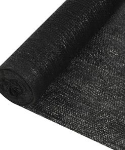 vidaXL Zaunblende Schwarz 1,5x25 m HDPE 150 g/m²