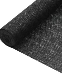 vidaXL Zaunblende Schwarz 1,8x25 m HDPE 75 g/m²