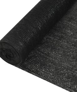 vidaXL Zaunblende Schwarz 1,8x25 m HDPE 195 g/m²