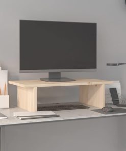 vidaXL Monitorständer 50x27x15 cm Massivholz Kiefer
