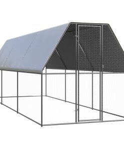 vidaXL Outdoor-Hühnerkäfig 2x6x2 m Verzinkter Stahl