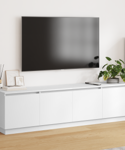 Cabinet para TV vidaXL con LED Blanco 180x38x49 cm Madera elaborada