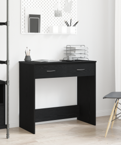 Escritorio vidaXL Negro Roble 80x40x75 cm Madera Fabricada