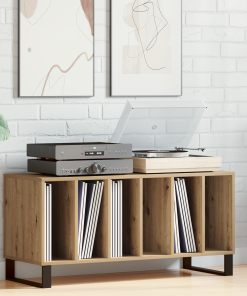 Armario de discos vidaXL Roble Artesano 100x38x48 cm Madera Ingenierizada