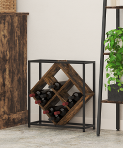 vidaXL Weinregal Räuchereiche 51x18x52,5 cm Holzwerkstoff