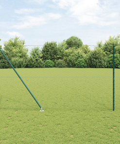 vidaXL Zaunset Set aus 2 Grün Metall 25 x 1,5 m Langlebig Zaunset