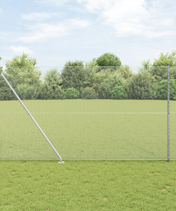 vidaXL Zaunset Set aus 2 Feuerverzinkter Stahl 25 x 1.5 m Langlebig