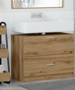 vidaXL Waschbeckenschrank Artisan Eiche 78x37x59 cm Holzwerkstoff