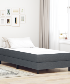 vidaXL Taschenfederkernmatratze Dunkelgrau Mittelhart 90x190x20 cm
